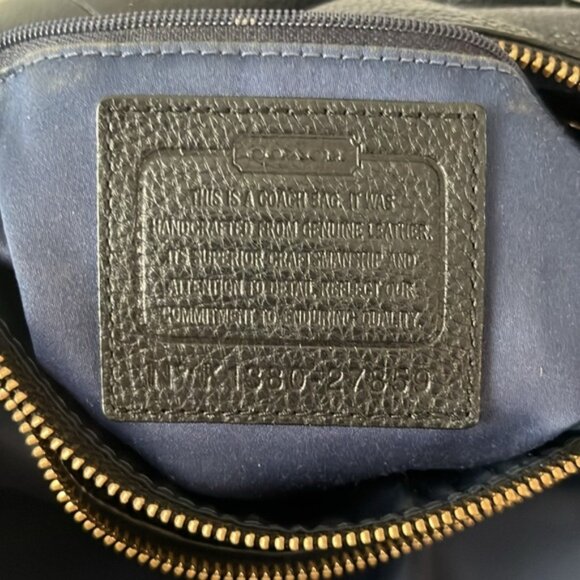 Coach Madison Cafe Carryall 27859 Black Pebbled Leather Gold Accents GUC - Picture 8 of 11